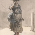 Paul Sandby - Eighteenth Century Costume - Plebian costume - Women's Georgian Costume - street Sellers and what they wore - history of Aprons - Cries of London - 1700's dress - history of English costume