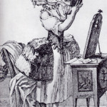 The Old Coquette - german Cariacature - Eighteenth Cnetury Undwear - Stays and Corsets -Side Hoops - Hip Hops - What the duchess might have worn