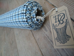 Fabric uk - historical fabrics - Polyesters - tartan Fabrics - Blue Check - HandBound Costumes