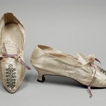 18th century Shoes - 1785, examples of fashionable georgian shoes, Italian heel example fro the 18th century, Glossary term for Italian Heel by HandBound Costumes, Types of heels fashionable in the 18th century, Shoe research from the 1700s