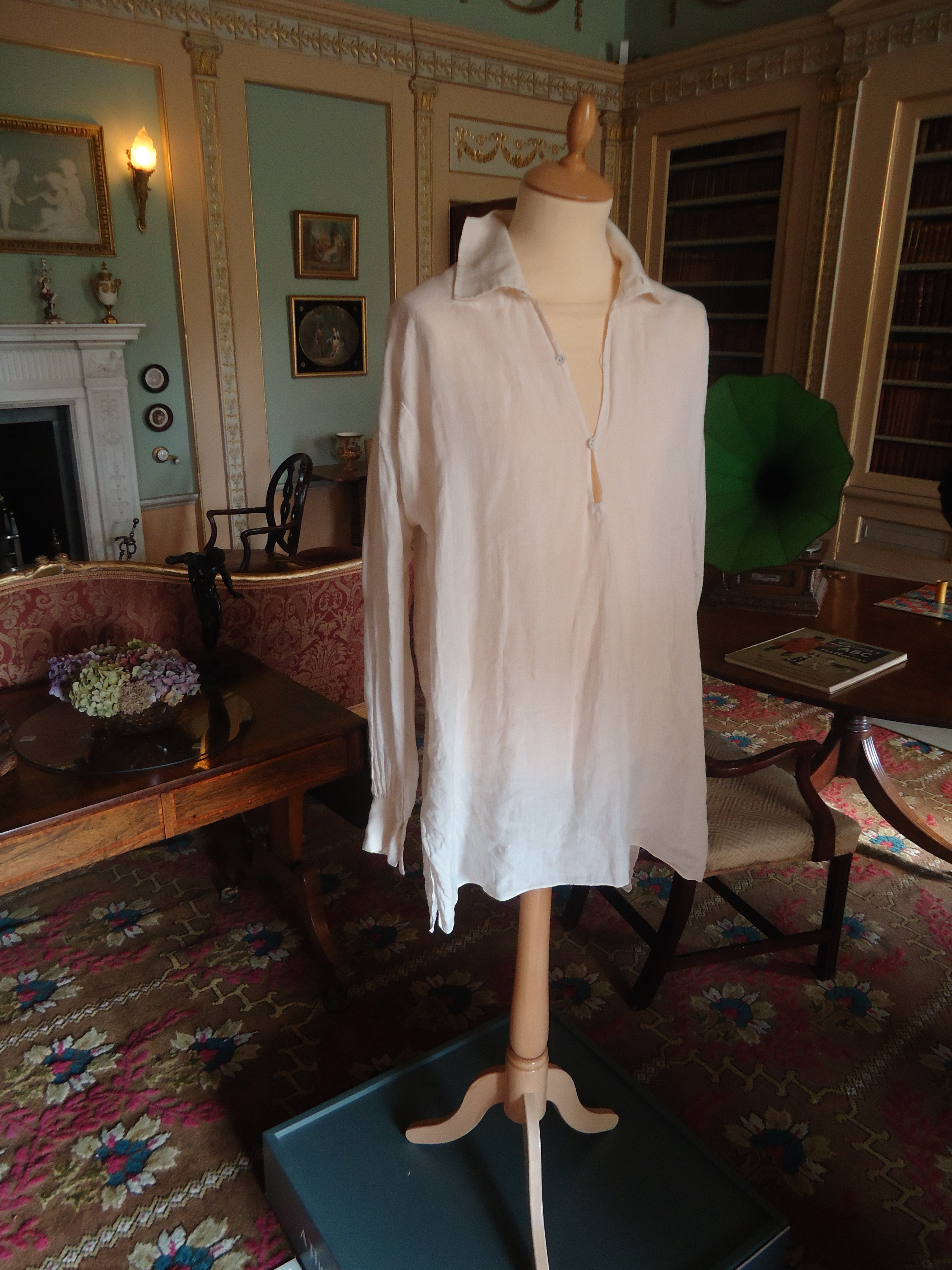 Mr Darcy's shirt - HandBound Costumes personal Research,Berrington Hall - HandBound Costume Research, Tv and Period Drama costumes, BBC Pride and Prejudice Costumes - Mr Darcy, Theatrical ~Period Costume. made to measure period clothing and costume, bespoke historical costumes