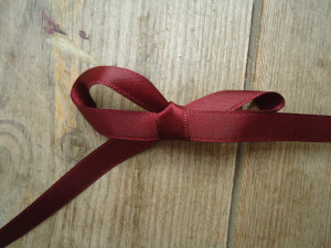 Maroon red ribbon - Online Ribbon stockists, Spiral ribbon brand - col.30, historical costume trims and supplies, Period Clothing accesories, HandBound Historical Costumes supplies, Online fabric and ribbon shop
