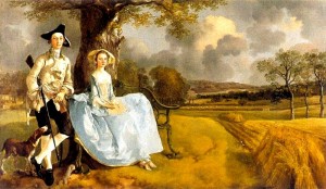 Mr and Mrs Andrew - Gainsborough paintings, Hand Made replica Historical Costumes, 18th century costume research by HandBound Historical Costumes,
