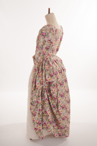 Gallery of English Costume, 1770s - 80s style of dresses, Janet Arnold costumes, replica historical costumes by HandBound, polonaise dresses from the 18thc, where can I get a period dress made up, replica costume maker , corsetier specialising in 18thc stays, HandBound Historical Costumes