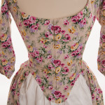 Gallery of English Costume, 1770s - 80s style of dresses, Janet Arnold costumes, replica historical costumes by HandBound, polonaise dresses from the 18thc, where can I get a period dress made up, replica costume maker , corsetier specialising in 18thc stays, HandBound Historical Costumes