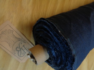 navy linen mixes, plain linens for sale, online haberdashery and fabric store, historical fabric supplies, period costume cloths, reenactment fabrics, HandBound historical costumes and fabrics