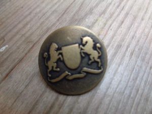 metal blazer buttons with a coat of arms, shield buttons for sale, online history buttons