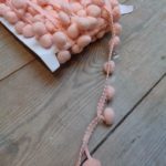 pom pom trims - in different colours, pink bobble braid by the MTR, pom pom shabby chich trim for sale - handbound haby,