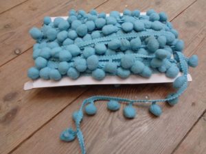 dressmakers supplies - braids and trims online, pom pom braid in blue, bobble trim for soft furnishings, cheap pom pom trim for sale