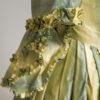 close up of ruffle with furbelow trim - 1760s fashion
